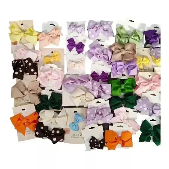 Lot of 108 Hair Bows for Girls - Colorful Accessories - Perfect for Party Gifts - Picture 4 of 4
